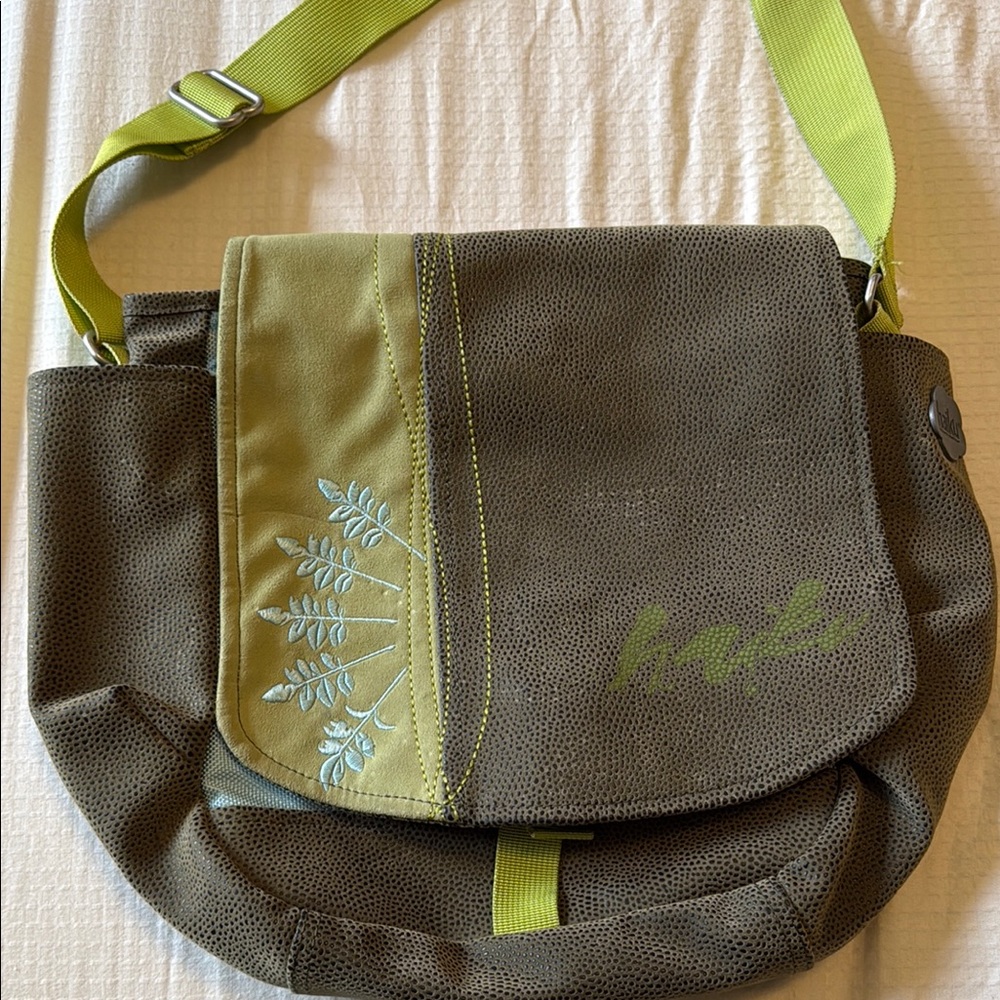 Haiku Blue and Brown Bag